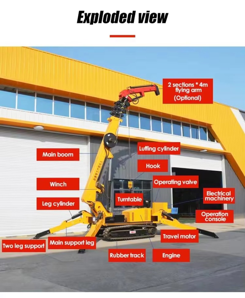 8T Hydraulic Spider Crane Heav - Heavy Equipment Lift recension och pris
